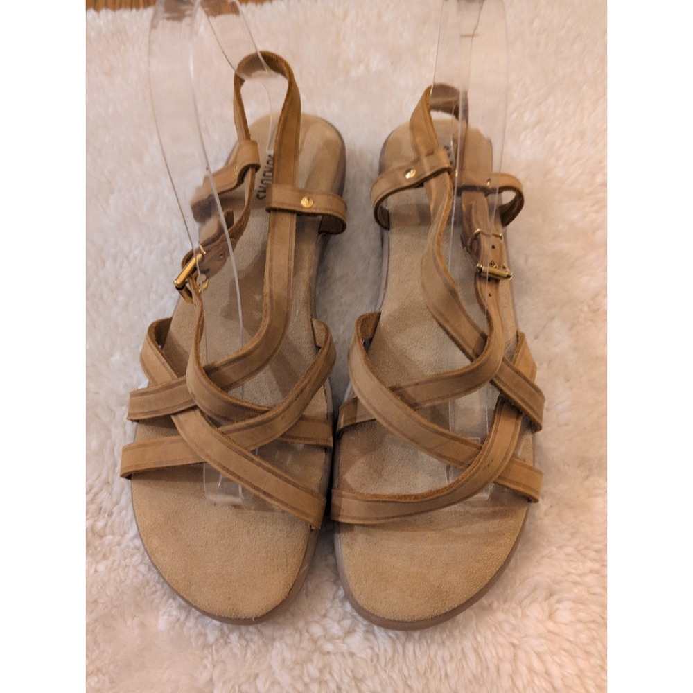 G.H. Bass & Co. Sunjuns Margie Sandals Sz 11 N in Butter Yellow Leather NWOB